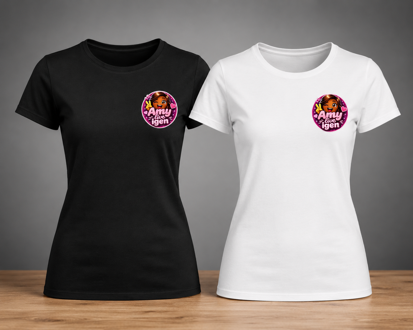 "Amy live igen" t-shirt dam (litet tryck)