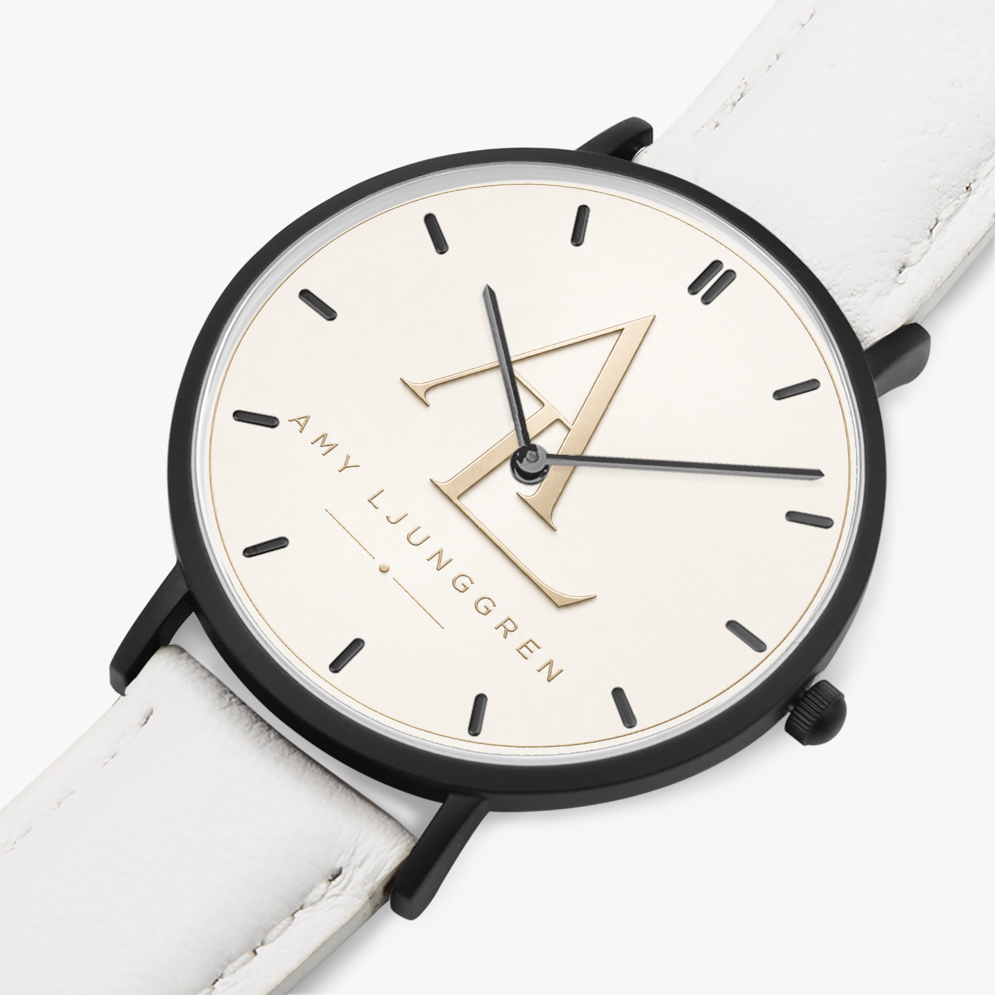 Armbandsur med rem i konstläder