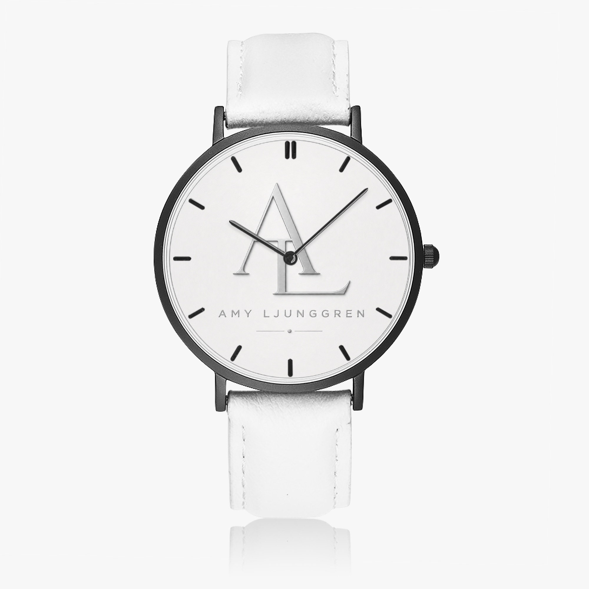 Armbandsur med rem i konstläder