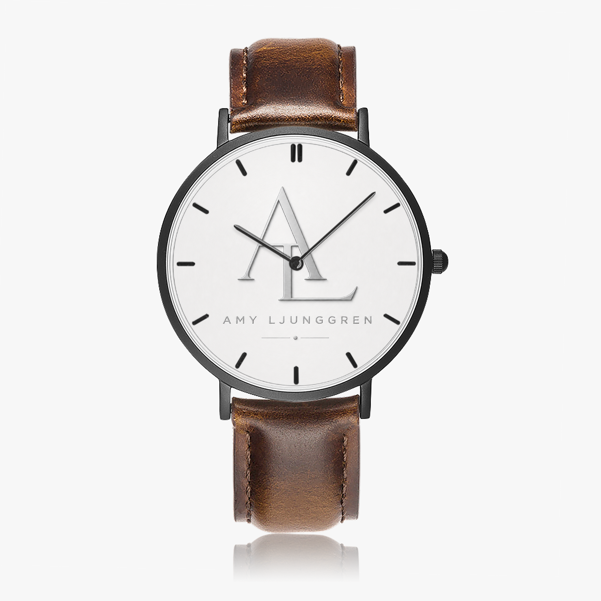 Armbandsur med rem i konstläder