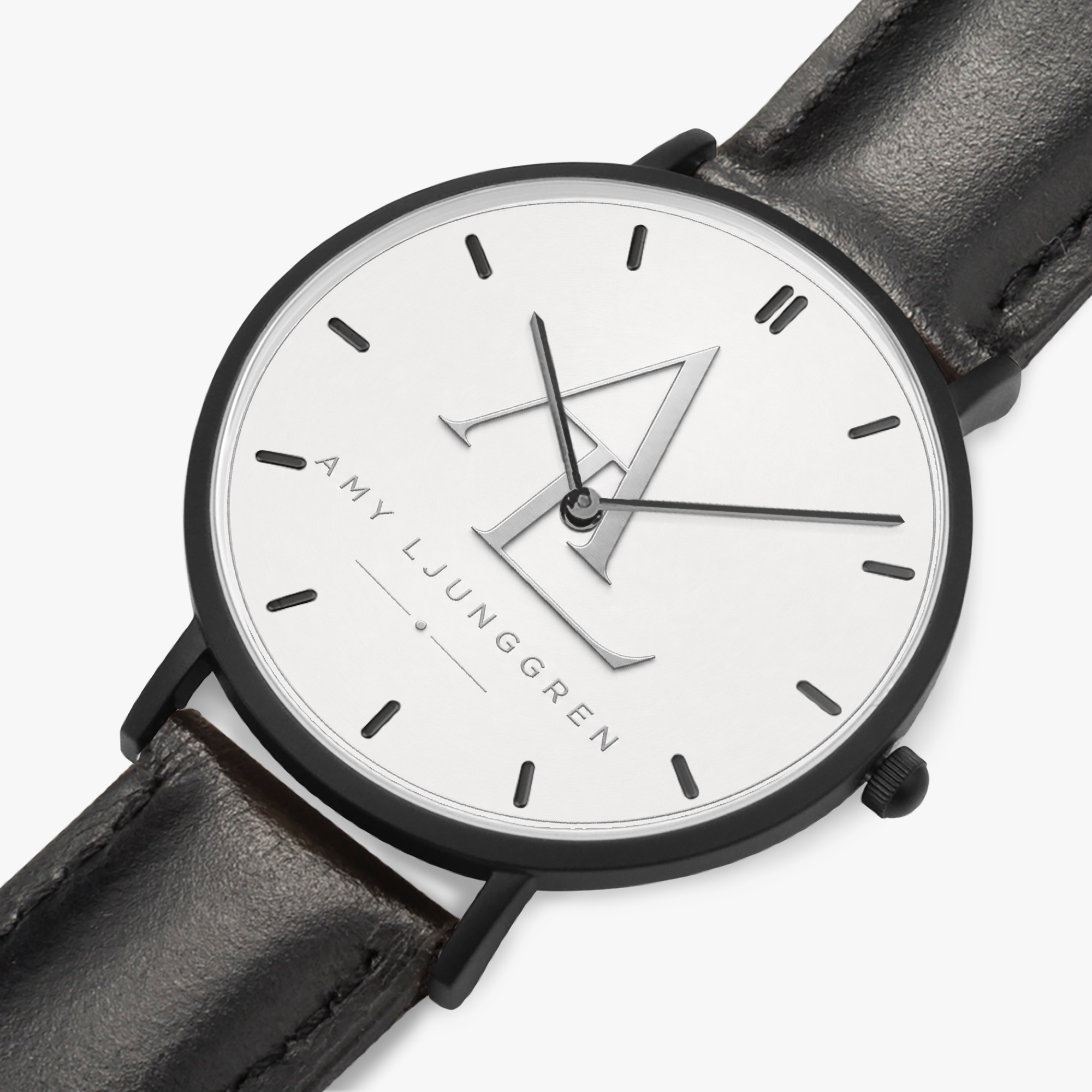 Armbandsur med rem i konstläder