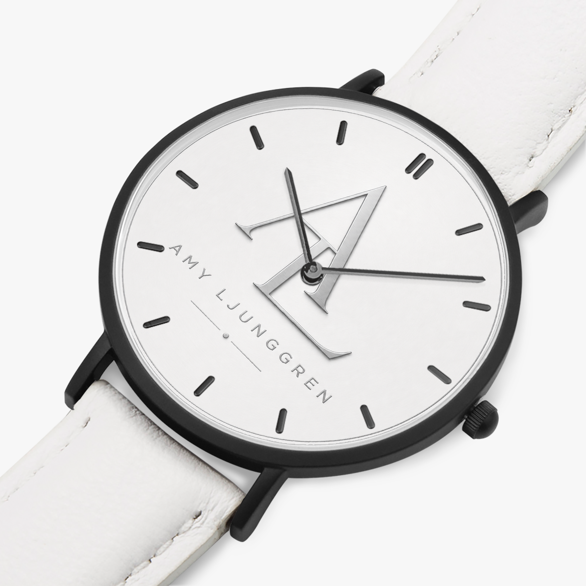 Armbandsur med rem i konstläder