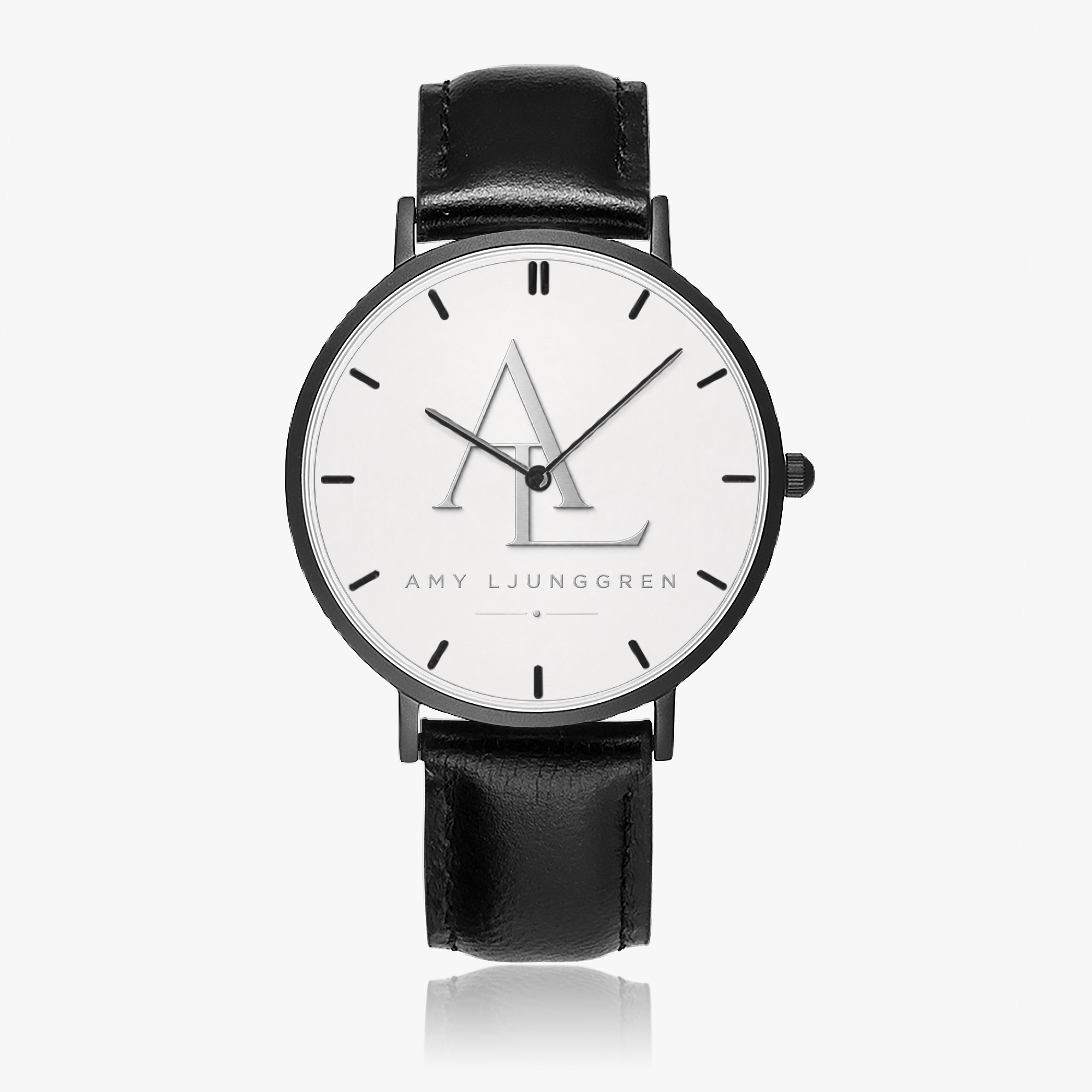 Armbandsur med rem i konstläder