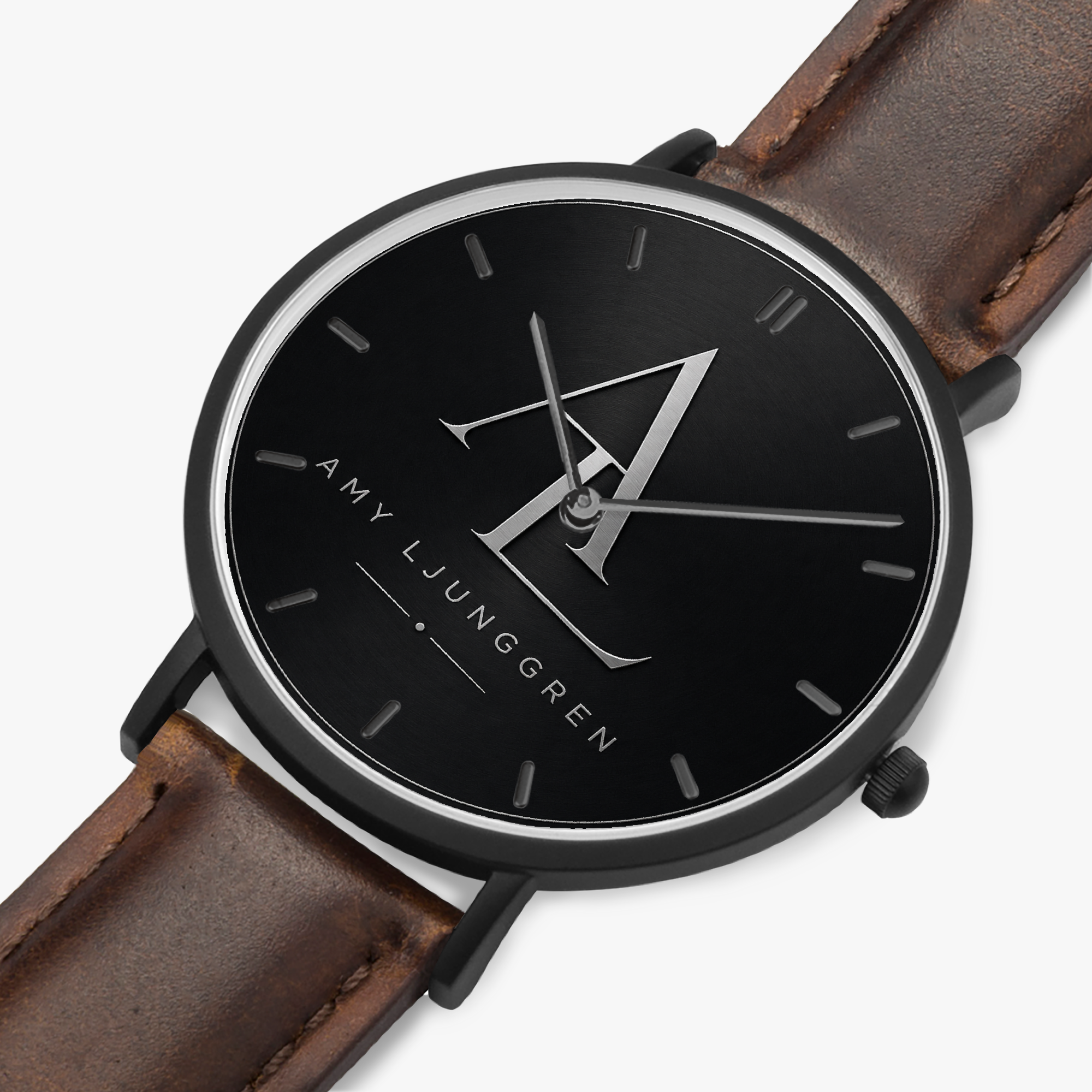 Armbandsur med rem i konstläder