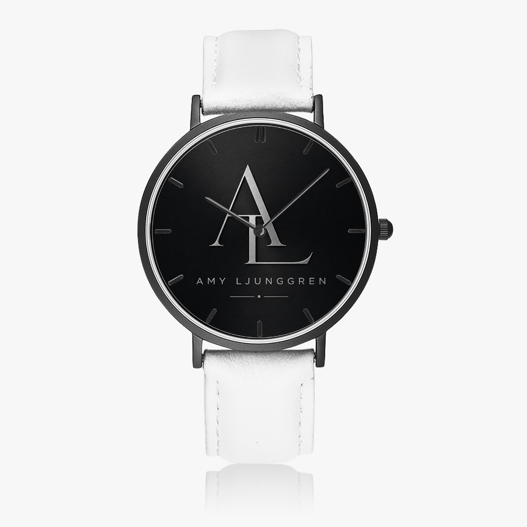 Armbandsur med rem i konstläder