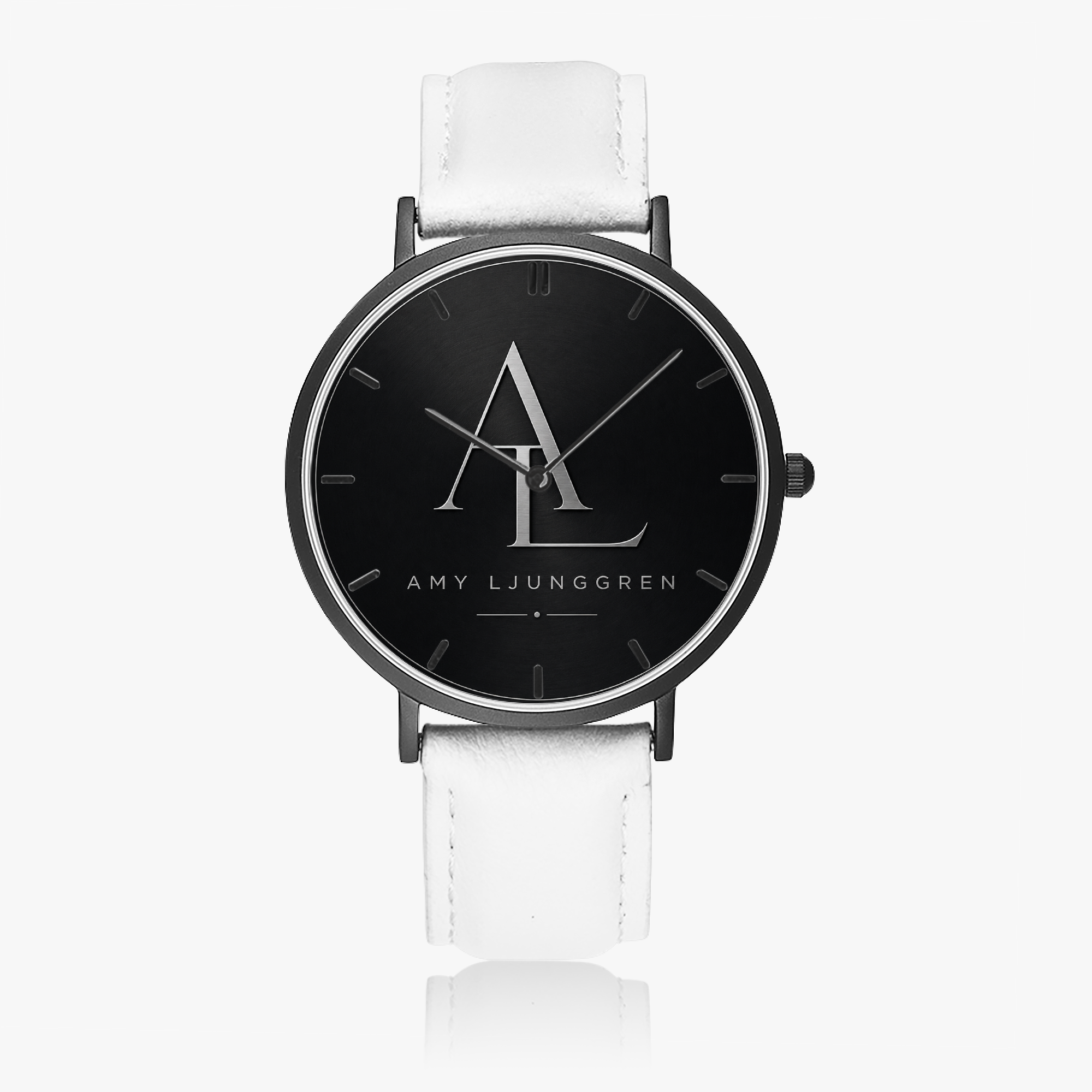 Armbandsur med rem i konstläder