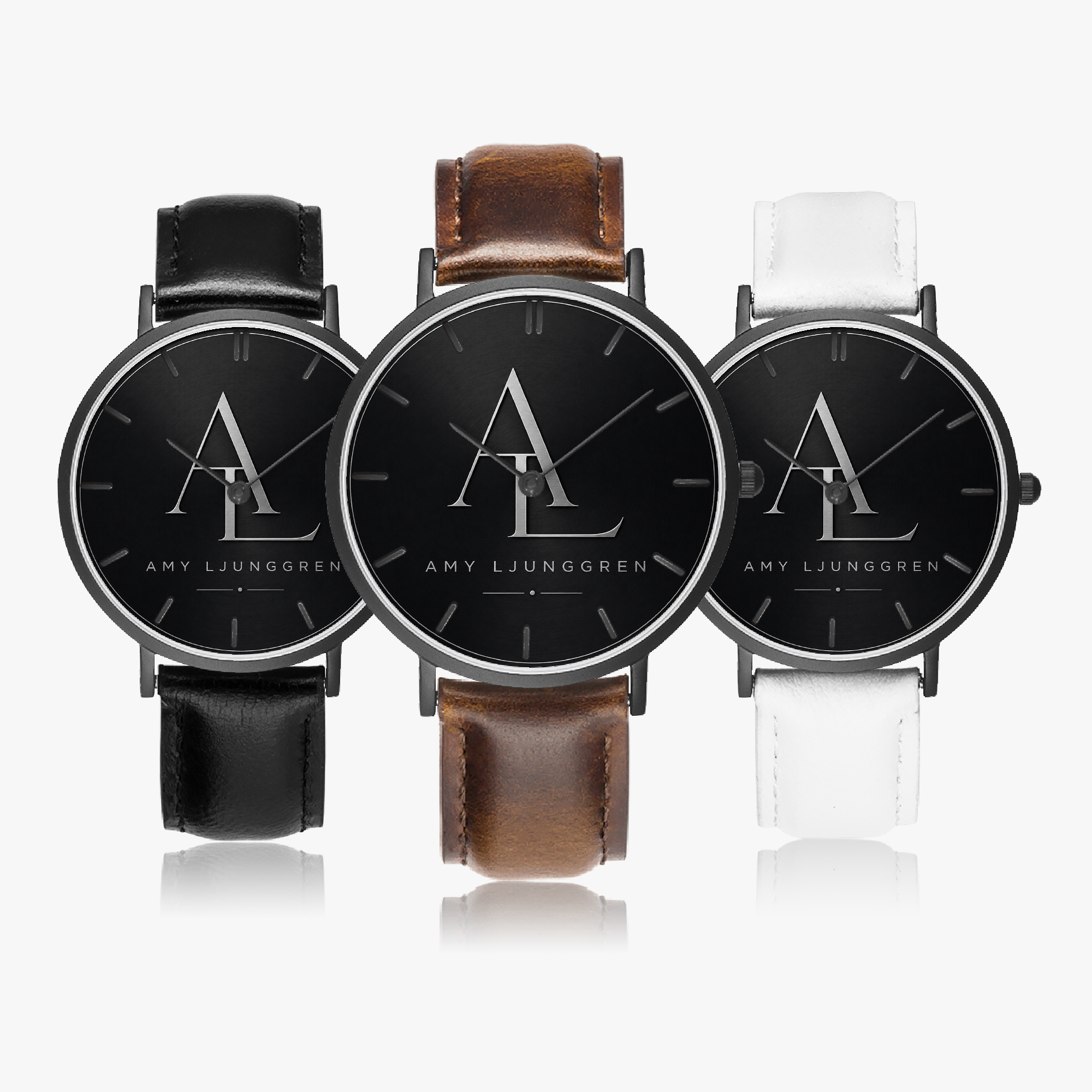 Armbandsur med rem i konstläder