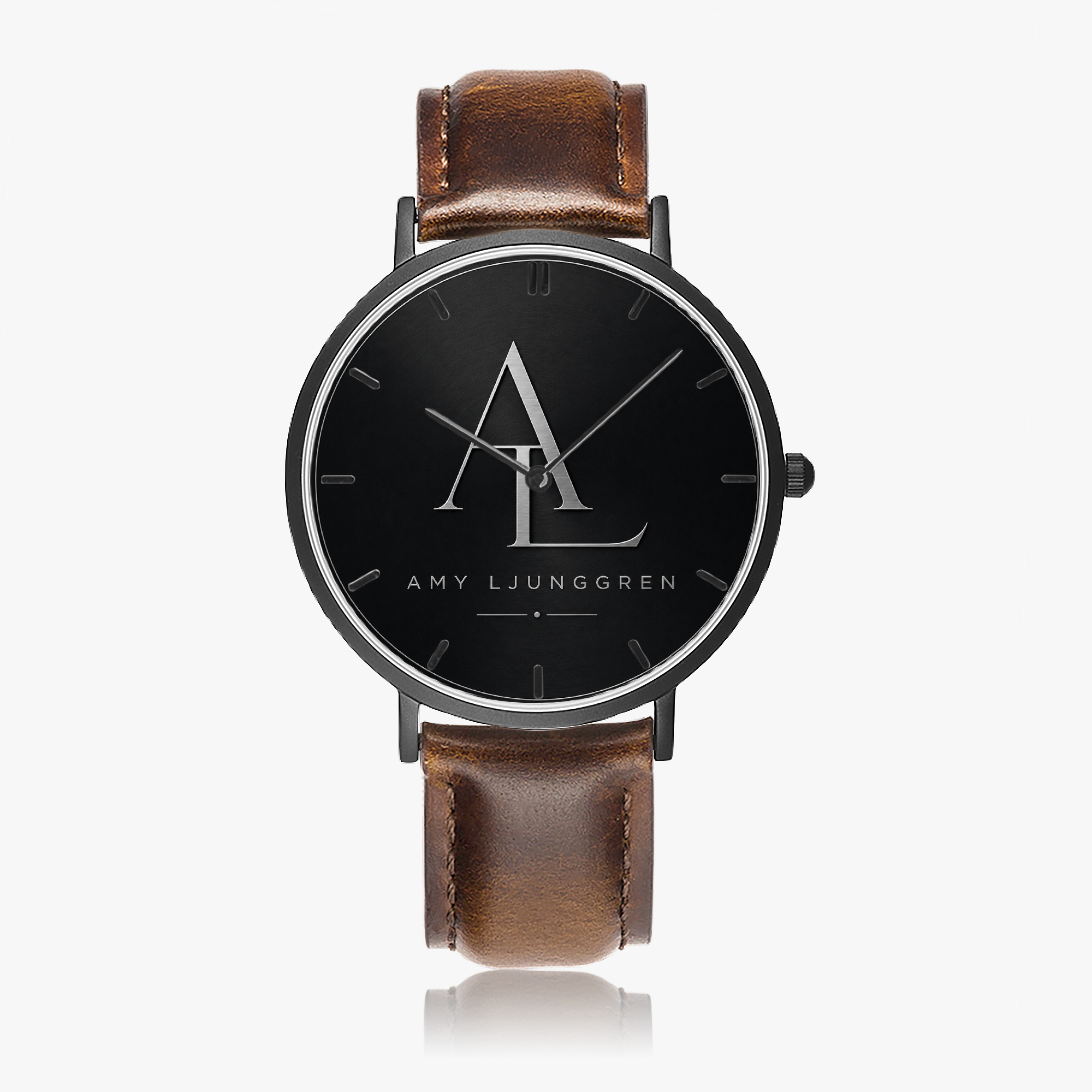 Armbandsur med rem i konstläder