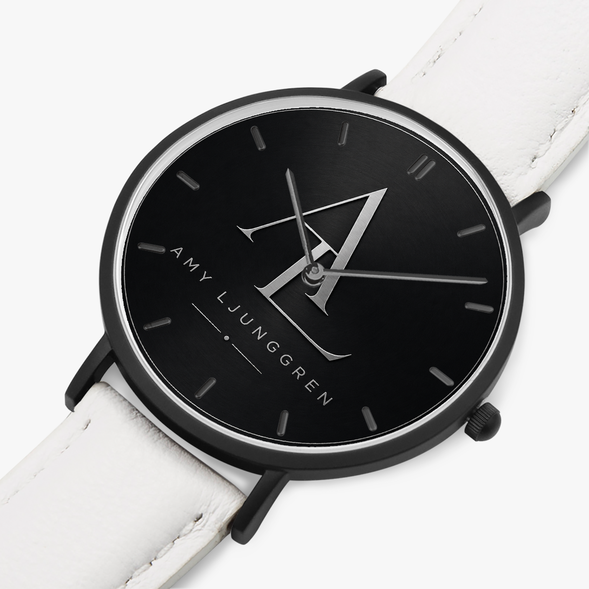 Armbandsur med rem i konstläder