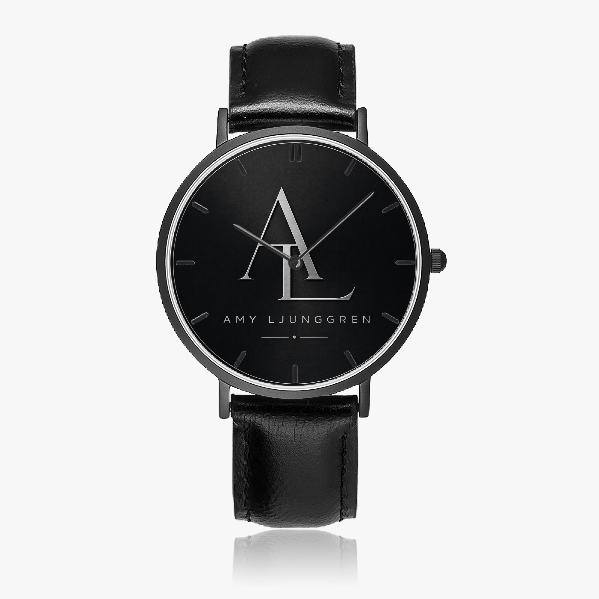 Armbandsur med rem i konstläder