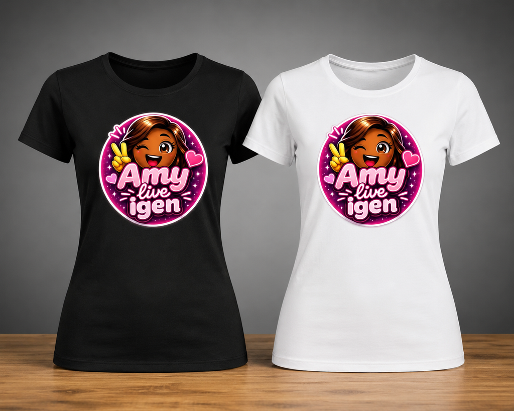 "Amy live igen" t-shirt dam (stort tryck)