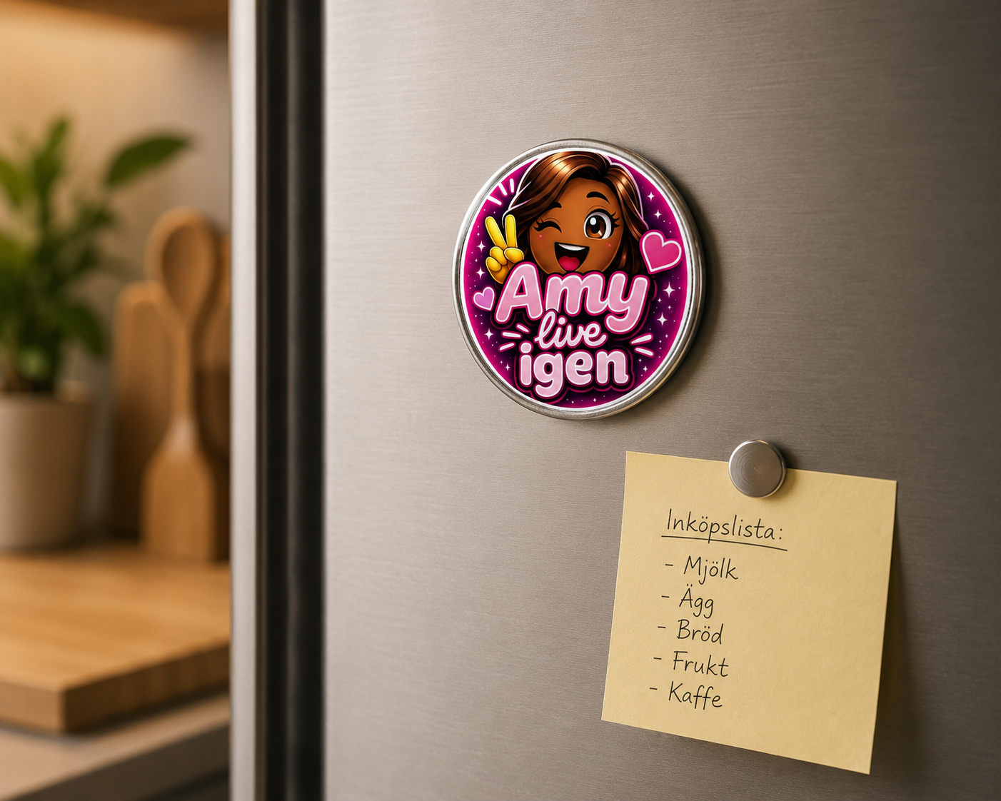 Amy live igen kylskåpsmagnet