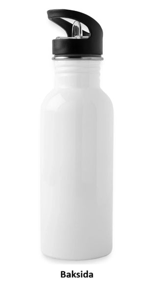 "Amy live igen" Vattenflaska med integrerat sugrör 600ml